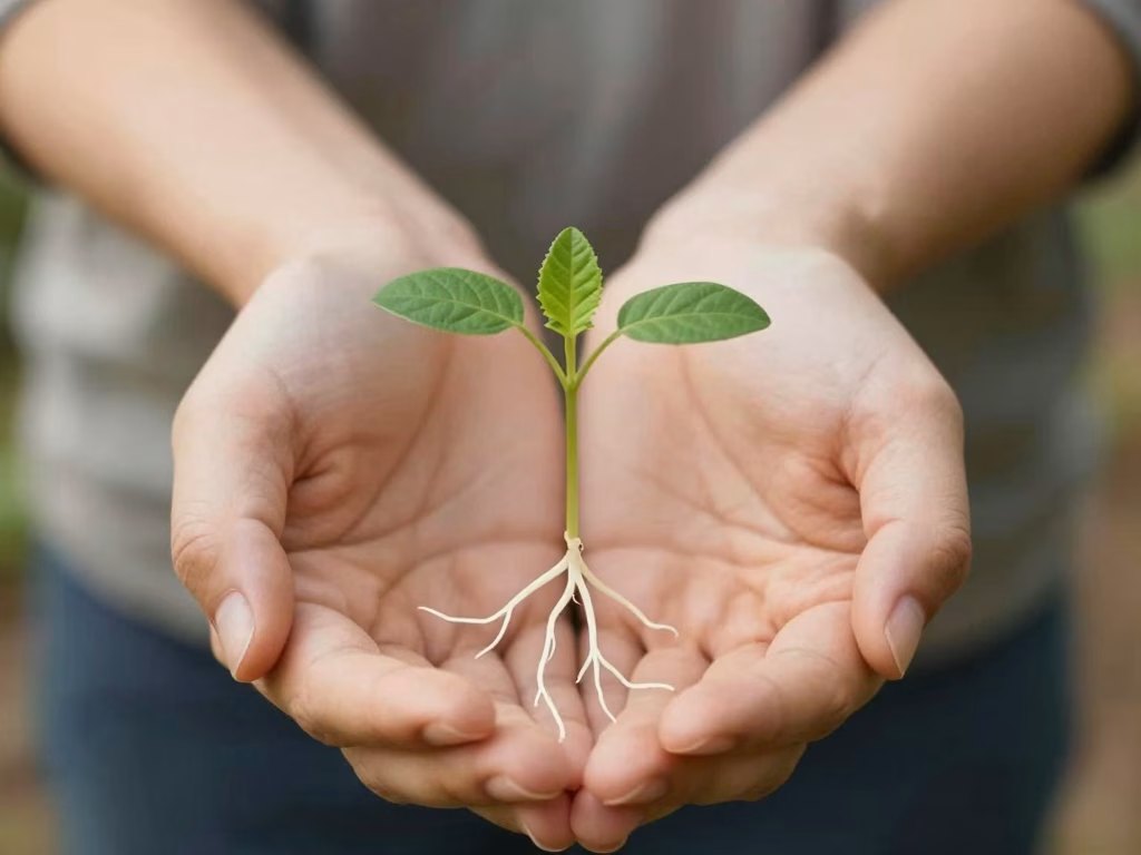 Boutures de plantes en développement dans un environnement lumineux et apaisant