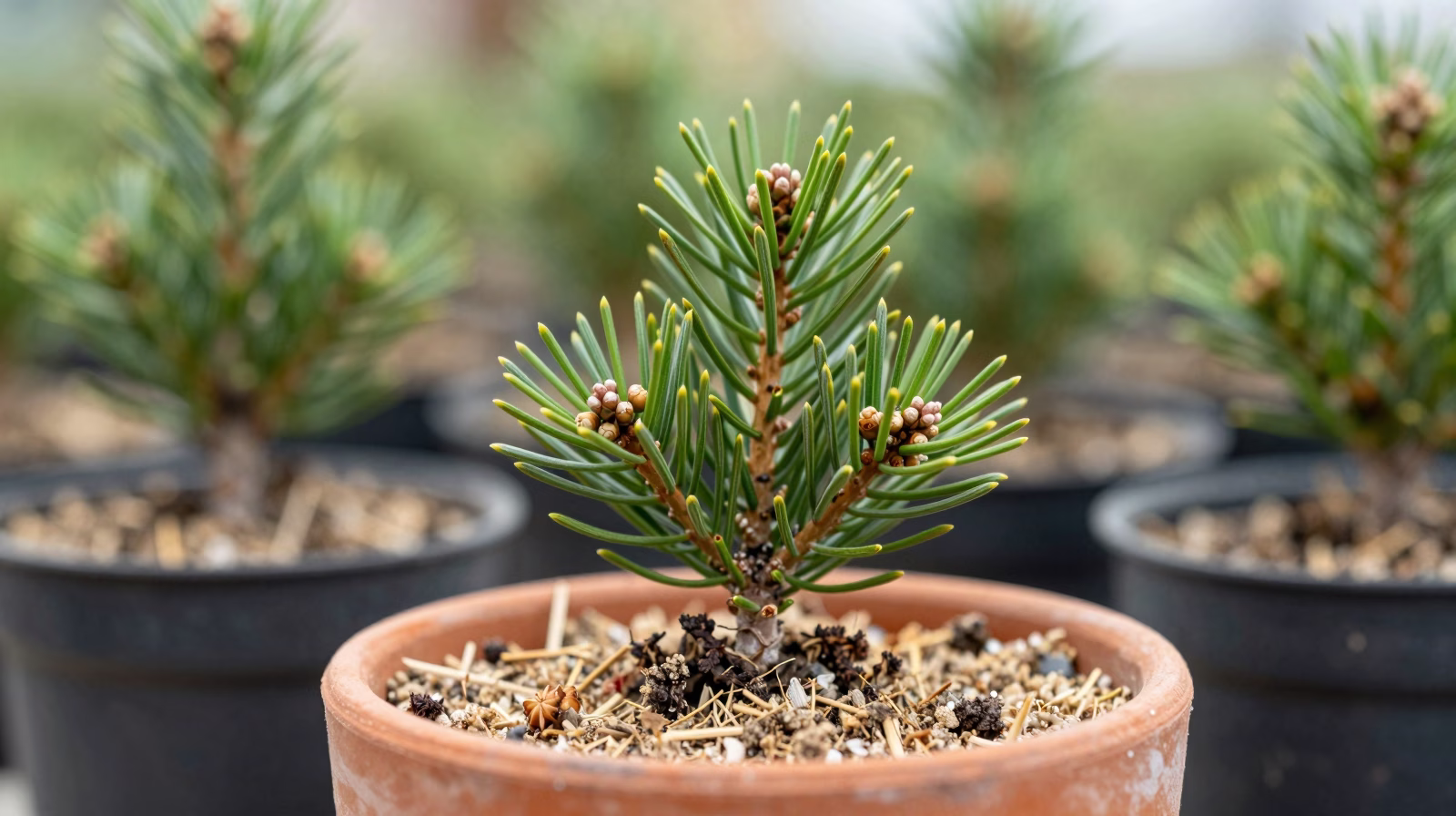 Bouture de sapin conifère en pot