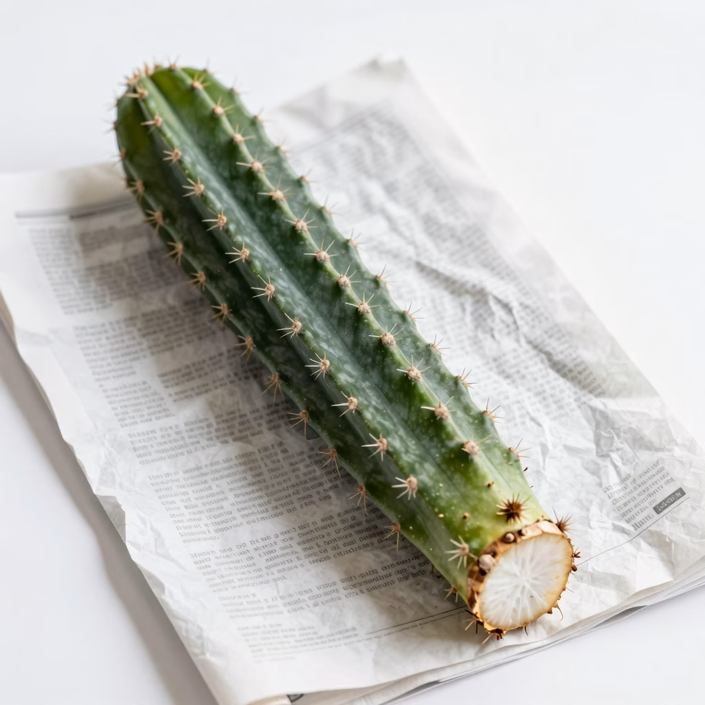 Bouture de tige de cactus cierge Cereus séchant avant plantation